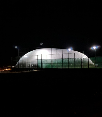 indoor football field amman night